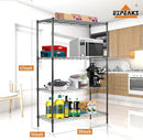 EZPEAKS 4-Shelf Shelving Unit Shelf Liners Set of 4 (30W x 14D x 47H) - Black Like New