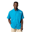 1287051462 COLUMBIA MEN'S TAMIAMI II SHORT SLEEVE SHIRT - MEN M - BLUE-ECHO - Brand New