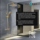 Shower Faucet Set HUSERY Thermostatic Shower System with Tub Spout - Gold - Brand New