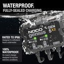 NOCO Genius GEN5X2 2-Bank 10A 5A/Bank Smart Marine Battery Charger - BLACK - Like New