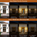 BESLOWE 16" 2-Pack Large Motion Sensor Outdoor Wall Light, Dusk Dawn - Black - Like New