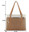 Wxnow Women Laptop Tote Bag Canvas Handbag Purse Shoulder Bag Brown - Like New