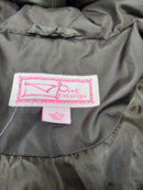 PINK ENVELOPE PUFFER FAUX FUR HOOD QUILTED WINTER COAT - SIZE: WOMEN L - BROWN - Like New