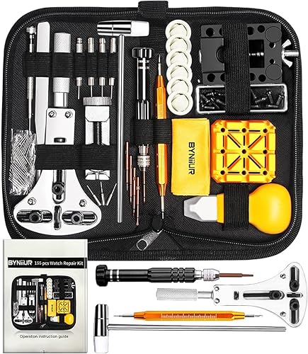 BYNIIUR Watch Repair Kit with Carrying Case -BLACK - Scratch & Dent