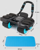 MEXLYCA AB ROLLER WHEEL;4-WHEEL AUTOMATIC REBOUND ABDOMINAL EXERCISE WHEEL,BLACK - Like New