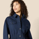 AMAZON ESSENTIALS WOMEN'S RELAXED-FIT DROPPED SHOULDER MIDWEIGHT JACKET NAVY XL - Brand New