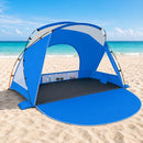 ETTO BEACH TENT PORTABLE SUN SHELTER FOR 2/3/4/6-8 PERSON E002 - BLUE - Like New