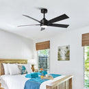 WHOSE LAMP 48 INCH CEILING FANS REMOTE CONTRO BEDROOM CEILING FAN - BLACK - Like New
