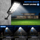 BRIGHTEVER SOLAR STREET LIGHTS OUTDOOR, 25000LM 8500K, 800W 2PACK - BLACK - Like New