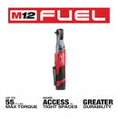 MILWAUKEE M12 FUEL 3/8" RATCHET 2 BATTERY - Like New