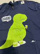 GILDAN XL NAVY DINOSAUR DARN ICECREAM T SHIRT - NAVY BLUE - Like New