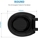 QEETEX ROUND TOILET SEAT FOR ADULT AND CHILD BUILT-IN POTTY TRAINING SEAT, BLACK - Brand New