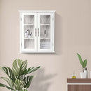 Elegant Home Fashions Delaney Removable Wooden Wall Cabinet 2 Doors, White - Brand New