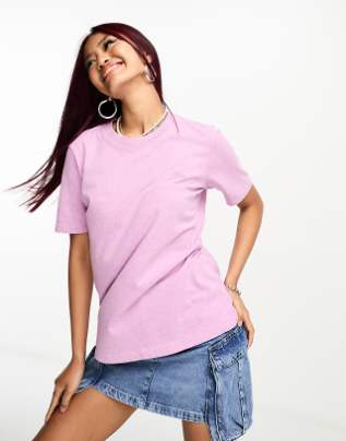 SUPERDRY VINTAGE LOGO TEE - SIZE: WOMEN M - LAVENDER MARL - Brand New