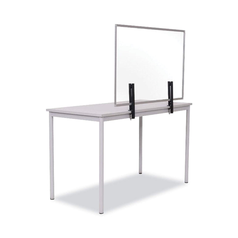 MASTERVISION PROTECTOR SERIES GLASS ALUMINUM DESKTOP DIVIDER, 35.4 X 0.16 X 23.6 - Brand New