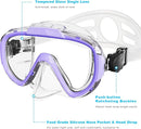 Zipoute Snorkel Dry Top Snorkeling Gear for Adults Panoramic Anti-Leak - PURPLE Like New