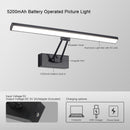 HOWMZON PICTURE LIGHT 16" ART LIGHT BLACK PICTURE LIGHT OPERATED 3CCT - BLACK - Like New