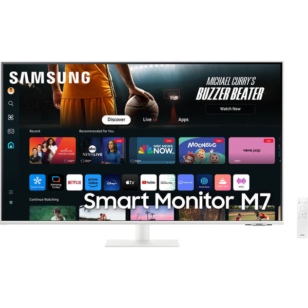 SAMSUNG M70D 43" 4K HDR SMART MONITOR - WHITE - Like New