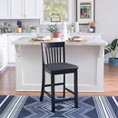 LINON TORINO COLLECTION CRAFTSMAN COUNTER STOOL 18"W x 19.5"D x 37"H 01857BLK01U - Like New