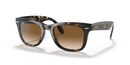 RAY-BAN FOLDING WAYFARER SUNGLASSES FRAME 54-20-140 2N LIGHT BROWN/LIGHT HAVANA - Like New