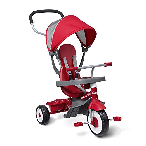 RADIO FLYER STROLLER TRICYCLE EZ FOLD 4-IN-1 STROLL 'N TRIKE FOR INFANT RED - Like New