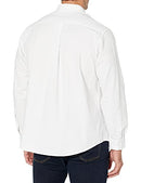 AMAZON ESSENTIALS MEN'S LONG-SLEEVE REGULAR-FIT OXFORD SHIRT - SIZE L - WHITE - Brand New