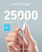 ANKER POWERLINE III LIGHTNING CABLE USB A (6FT,WHITE) A8813 - WHITE - Like New