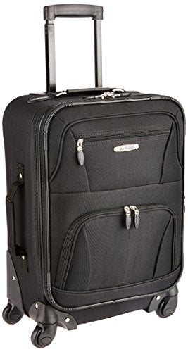 ROCKLAND EXPANDABLE SPINNER CARRY ON, BLACK, 19-INCH - BLACK - Like New