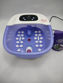 MOODRELISH FOOT SPA BATH MASSAGER HEAT BUBBLES AND VIBRATION MASSAGE - PURPLE - Like New