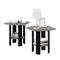 FURINNO SIMPLE DESIGN END TABLE, 2-PACK, FRENCH OAK - GRAY BLACK - Like New