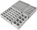 JUQLQUJ Set of 4 Foldable Underwear Organizer Drawer Organizer for Clothes Gray - Like New