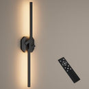 HUNHUN BATTERY OPERATED WALL SCONCE, USB RECHARGEABLE, BD730 - BLACK - Brand New