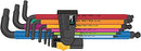 Wera 05022640001 950/9 Hex-Plus Multicolor Imperial 2 L-Key Set, 9 Pieces - Like New