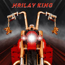 MISINI 10514 HRILAY KING 1:5 RETRO MOTORCYCLE MODEL BUILDING KIT - RED - Brand New