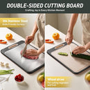 SOCISEN STAINLESS STEEL CUTTING BOARD, DOUBLE SIDED FOOD GRADE, MEDIUM SIZE - Like New