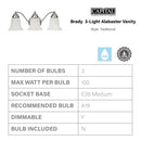 Capital Lighting 1363MN-117 Brady Faux White Alabaster Glass, Matte Nickel - Brand New