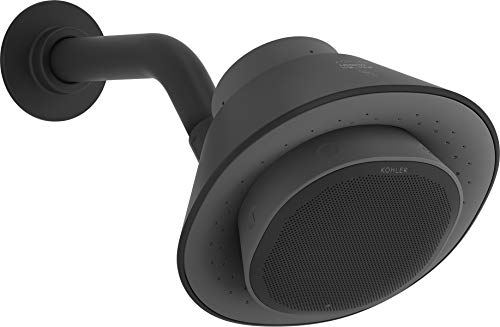 KOHLER MOXIE SHOWERHEAD WATERPROOF WIRELESS SPEAKER 2.5 GPM - MATTE BLACK - Like New