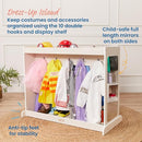 ECR4KIDS STREAMLINE DRESS-UP ISLAND COSTUME ORGANIZER WHITE WASH - Like New