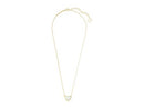 KENDRA SCOTT ARI HEART ADJUSTABLE LENGTH PENDANT NECKLACE - GOLD WHITE OPAL - Brand New