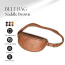 HIDES Nexus Belt Bag Handcrafted Travel Companion Premium Leather Saddle Brown - Brand New