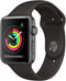 APPLE WATCH SERIES 3 GPS 42mm SPACE GRAY ALUMINUM - BLACK SPORT MQL12LL/A Like New