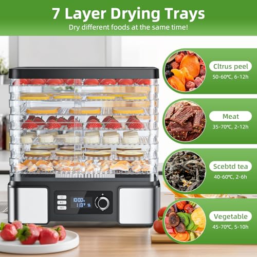 TINANA FOOD DEHYDRATOR MACHINE DRYER JERKY, DEHYDRATER FOR FRUIT HERB - BLACK - Like New