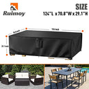 RUIMOY PATIO FURNITURE COVERS, OUTDOOR FURNITURE COVER WATERPROOF - BLACK - Like New