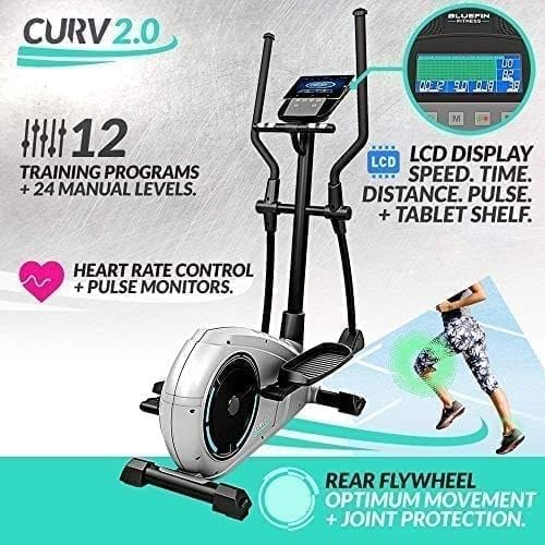 Bluefin Fitness Curv 2.0, Curv Mini, Elliptical Cross Trainers - Black/Gray - Like New