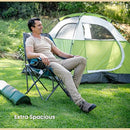 ARROWHEAD OUTDOOR OVERSIZED FOLDING CAMP CHAIR,550 LBS CAPACITY - BLUE - Like New