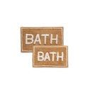 ST MARY'S 2 PIECE TUFTED BATH RUG SET - 17"X24" / 20"X32" - BEIGE - Brand New