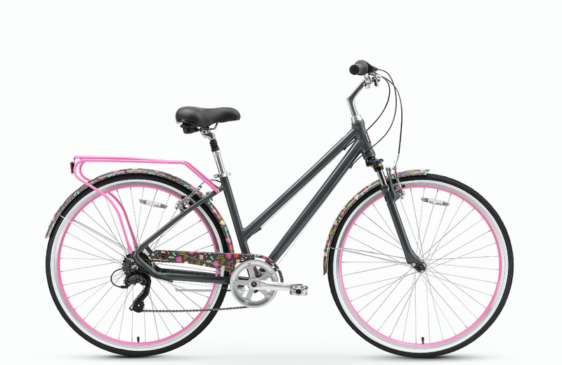 SIXTHREEZERO A/O Rosa Limited 7 28" Wheel Hybrid Bicycle - NEON FLOWER/PINK Like New