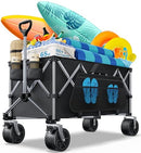 EVERYFUN PRO COLLAPSIBLE WAGON FOLDABLE UTILITY WAGON CART - BLACK - Like New