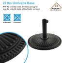 CASAINC 22LBS HEAVY DUTY OUTDOOR PATIO MARKET UMBRELLA BASE - BLACK - Like New
