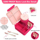 LOHASOK BENTO LUNCH BOX WITH 8OZ SOUP THERMO LEAK-PROOF LUNCH CONT - PINK - Like New